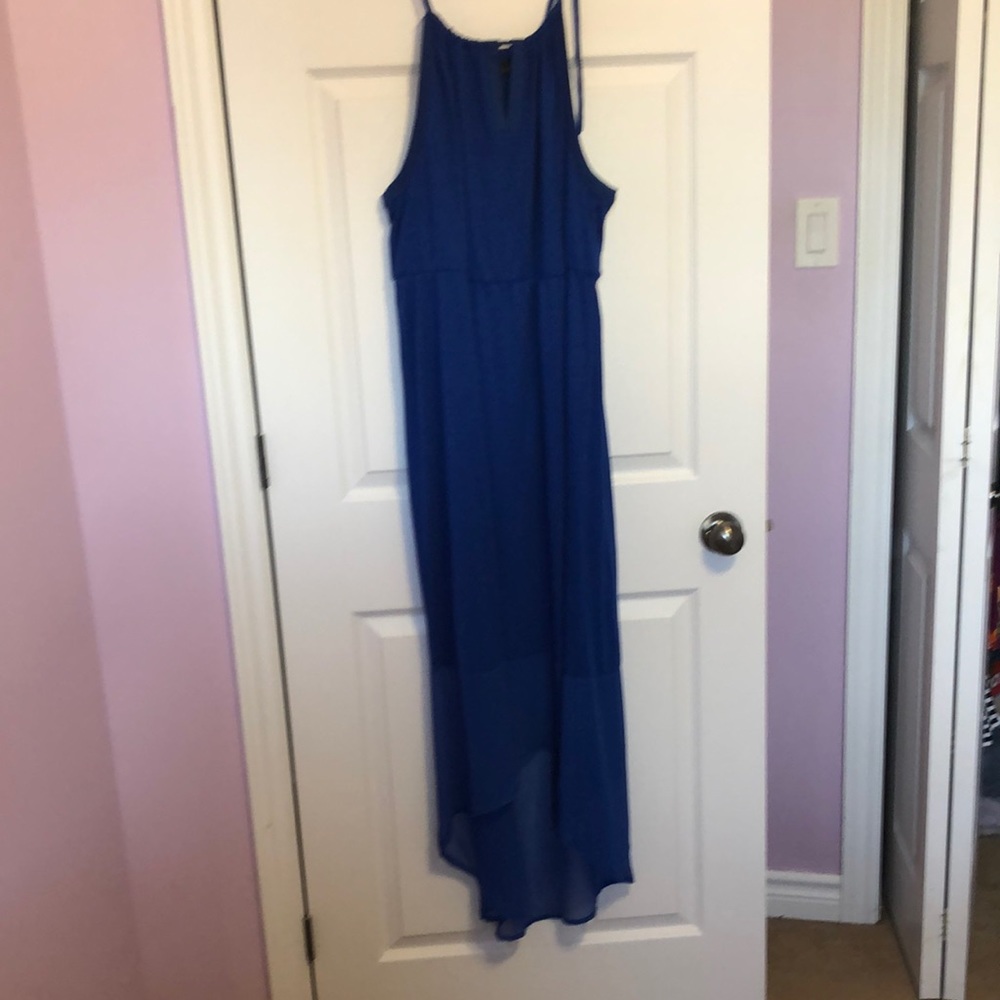 Lane Bryant royal blue sundress with chiffon detailing